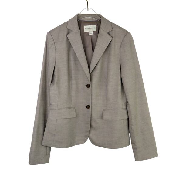 Banana Republic Women's Gray Blazer Jacket Wool Blend Size 6 Small - Picture 1 of 6
